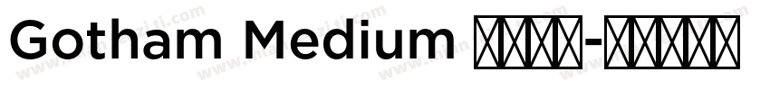 Gotham Medium 亮体西方字体转换